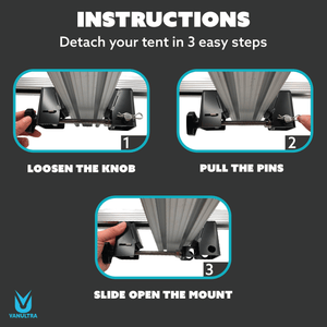 Vanultra Roof Top Tent Quick Release Mounts (Fit for Intrepid Camp Gear)